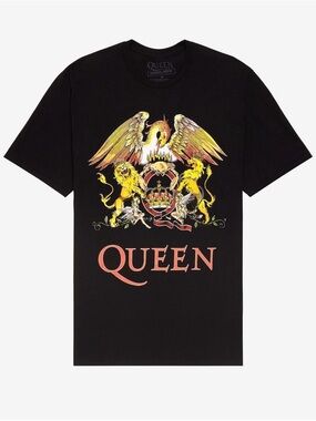 Hot Topic Black Tee Queen Crest